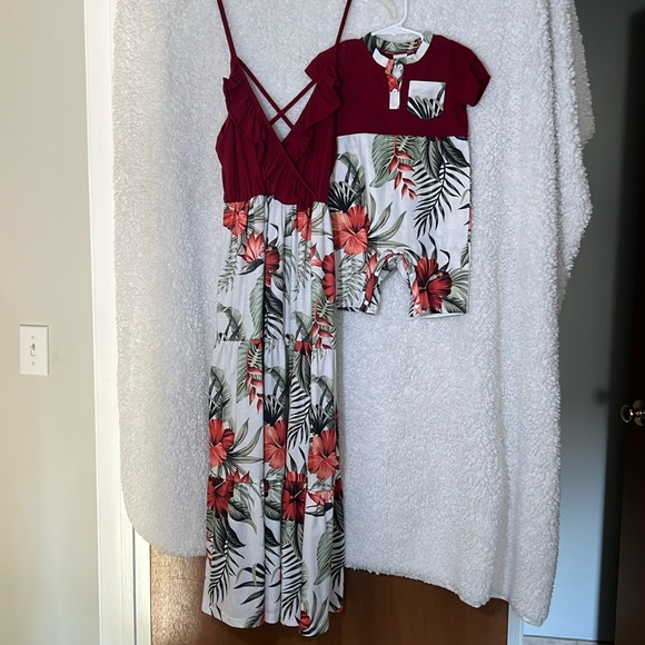 Mommy and me summer dress and onesie/romper - Picture 1 of 4